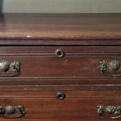 Lot #128  Antique Victorian Chest of Drawers - all original