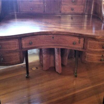 Lot #133 Antique Mahogany Charlton House Desk - 19th Century