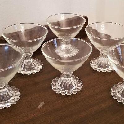 Lot #134  Lot of Six Vintage Bubble Dessert Dishes