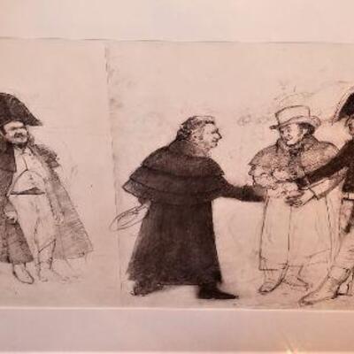 Lot #139  Fantastic Figure Study by George Schmidt - original pencil on rag paper - Jackson Meets Lafitte - new to market