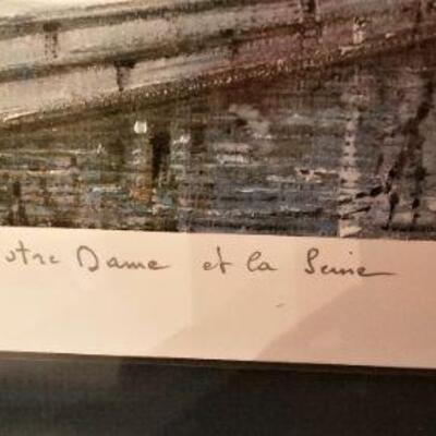 Lot #151  Framed Print - Notre Dame & the Seine (Paris)