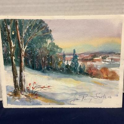 E - 118 Pair of Jean Ranney Smith Original Watercolors