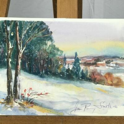 E - 118 Pair of Jean Ranney Smith Original Watercolors