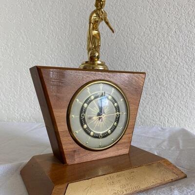 Vintage 50s Pair bowling collectibles light and clock 