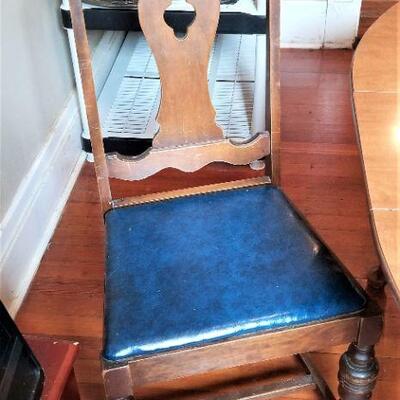 Lot #190  Dining Room Table with Four Vintage Chairs