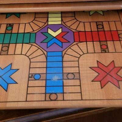 Lot #198  Wooden Chess Set and Several Other Games - complete