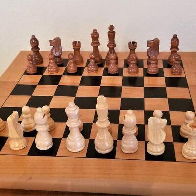 Lot #198  Wooden Chess Set and Several Other Games - complete