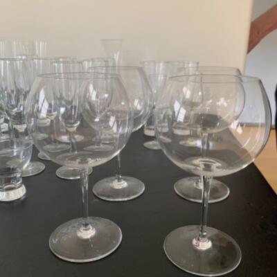 7. Assorted stemware (including Marquis globes)