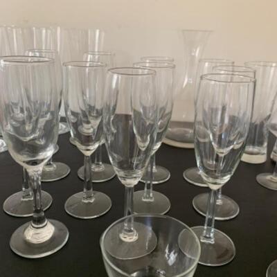 7. Assorted stemware (including Marquis globes)