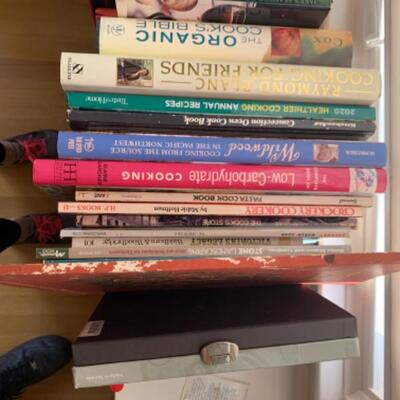 9. Large collection of assorted cooking and gardening books