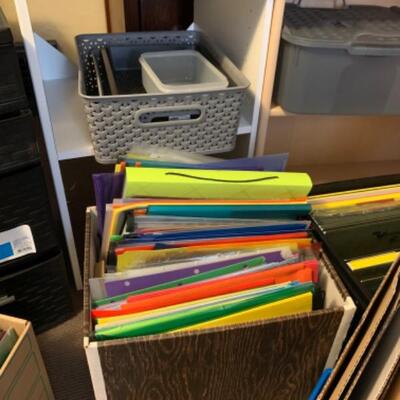 21. Office organizer supplies, shelving, file drawers, storage containers