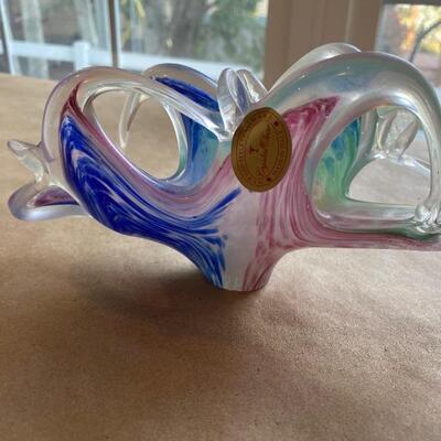 Italian Murano style art glass ground base