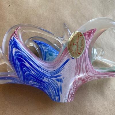 Italian Murano style art glass ground base