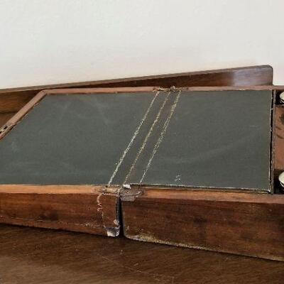 Lot #208  Antique English Writing Slope - all original