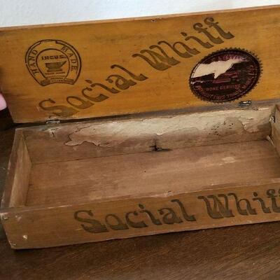 Lot #216  Vintage "Social Whiff" Cigar Box - Store Display