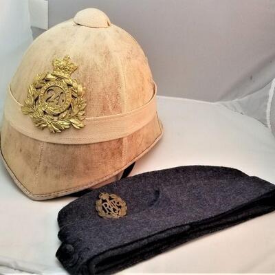 Lot #224  LATE ADDITION - Pair of Vintage British Military Hats - Royal Air Force and India?