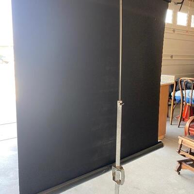 Vintage movie projector screen with stand 