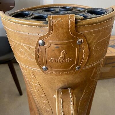 Vintage leather Atlantic golf bag 