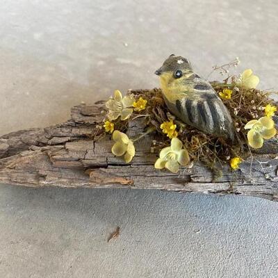 Bark bird natural decor 