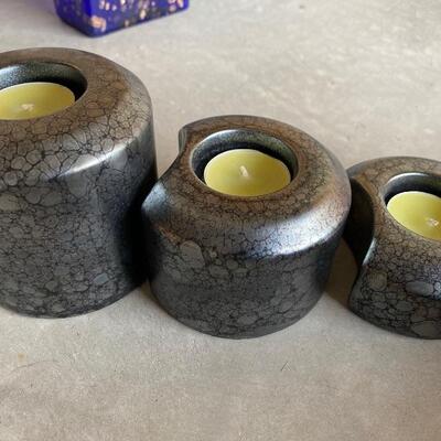 Party lite ceramic candle trio 