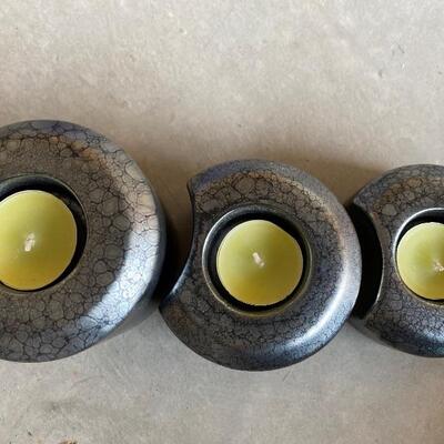Party lite ceramic candle trio 