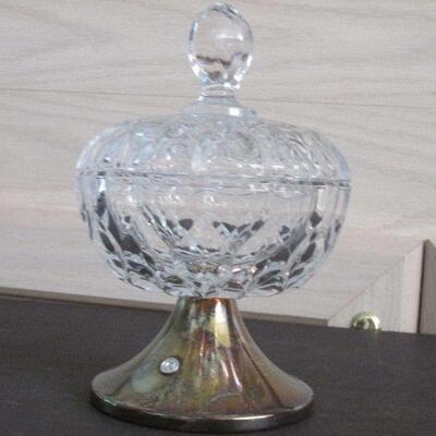 Lot 22- Wallace Crystal and Silver Candy Dish