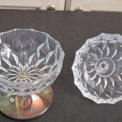 Lot 22- Wallace Crystal and Silver Candy Dish