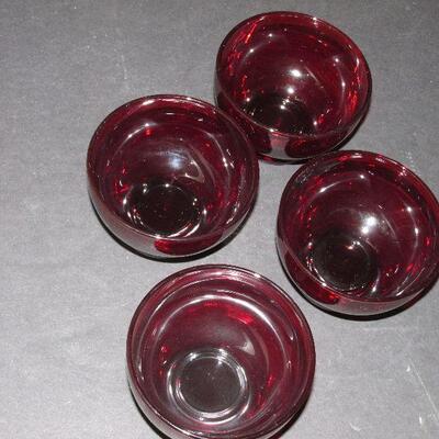 Lot 23- Anchor Hocking Baltic Royal Ruby Sherbet Glasses