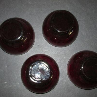 Lot 23- Anchor Hocking Baltic Royal Ruby Sherbet Glasses