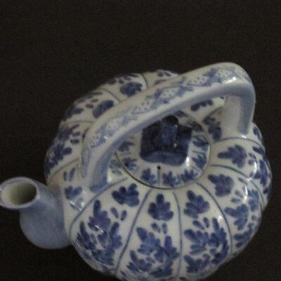 Lot 96- Pumpkin Shaped Teapot