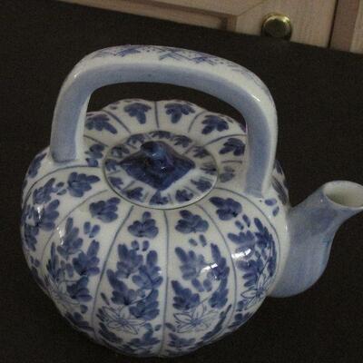 Lot 96- Pumpkin Shaped Teapot
