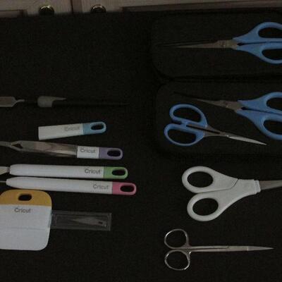 Lot 184- Collection of Cricut Tools and Scissors