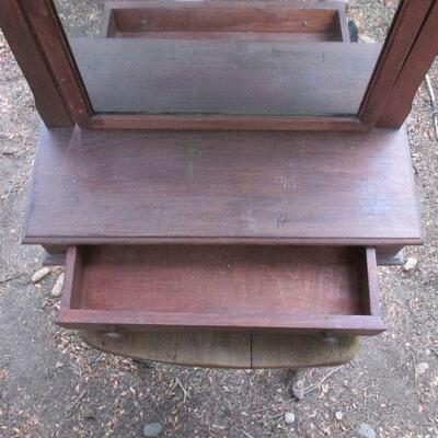 Vintage Men's Shaving Vanity with Mirror