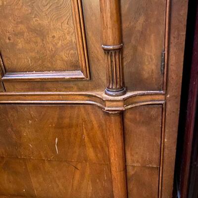 Antique Burlwood Walnut Armoire