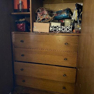 Antique Burlwood Walnut Armoire