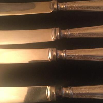 English Boxed Set Of 6 Silver Fruit Knives