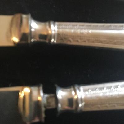 English Boxed Set Of 6 Silver Fruit Knives