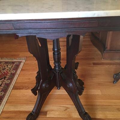 Eastlake Marble Top Side Table