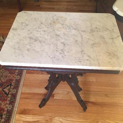 Eastlake Marble Top Side Table