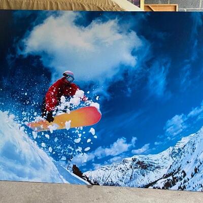 Large Snowboarding Print