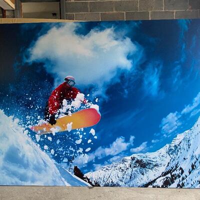 Large Snowboarding Print