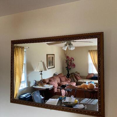 Large Wood Wall Mirror