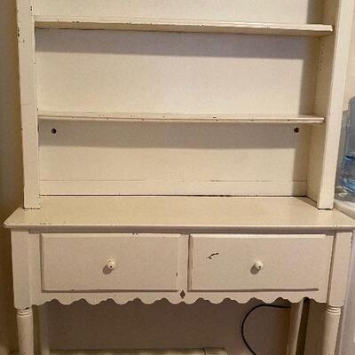 Off White Buffet & Hutch Kitchen Storage Cabinet