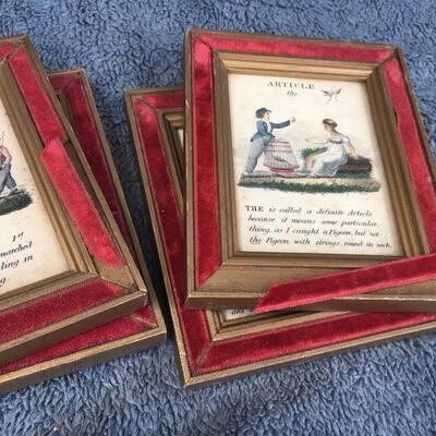 Set of 4 HAL KRAMER Vintage â€œPaths of Learningâ€ Framed Prints 4â€x5â€
