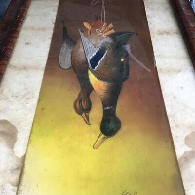 Signed Original Acrylic Hunting Fowl Painting 