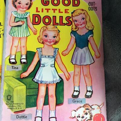 Collection of 6 Vintage Paper Doll Books with Diana Lynn and Betty Field