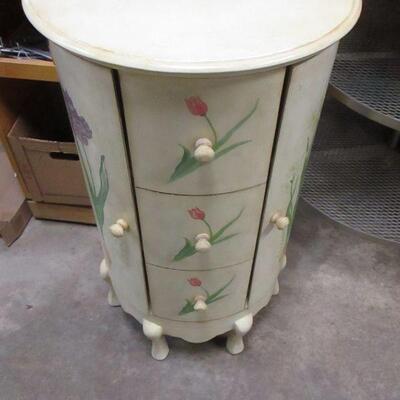 Lot 10 - Hand Painted Demilune Jewelry Tower