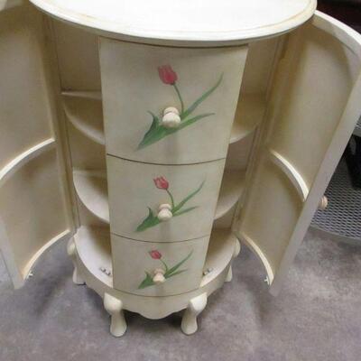 Lot 10 - Hand Painted Demilune Jewelry Tower
