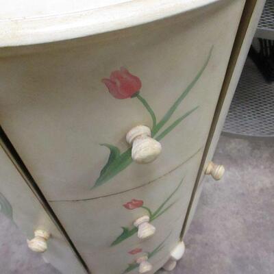 Lot 10 - Hand Painted Demilune Jewelry Tower