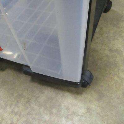 Lot 11 - 2 Drawer Rolling Storage Cabinet